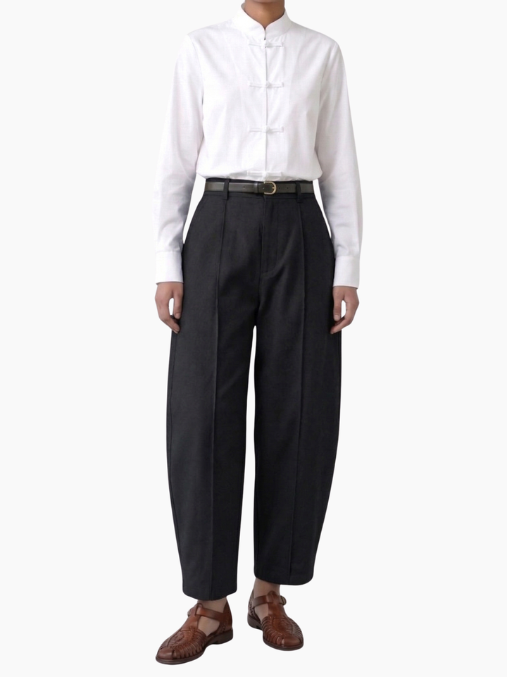 The Balloon Pleated Pant - Black