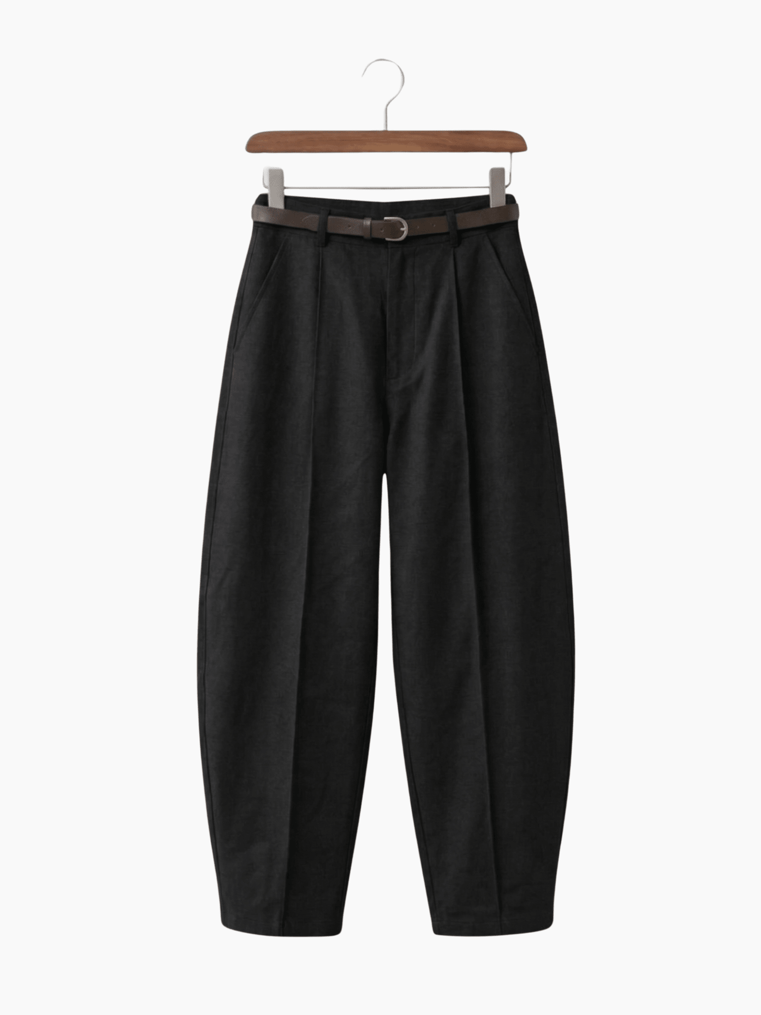 Balloon Pleated Pant - Black - The BNW Studio