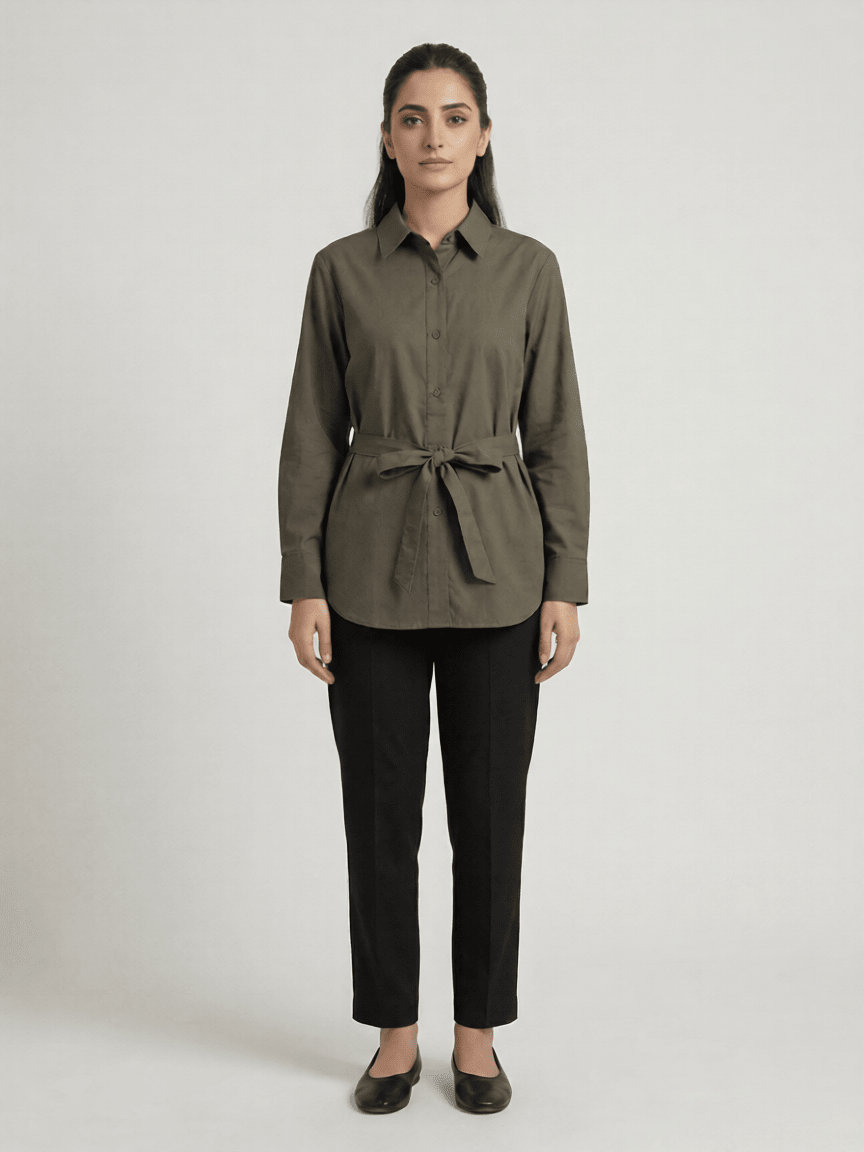 The Architectural Tie - Waist Shirt - The BNW Studio