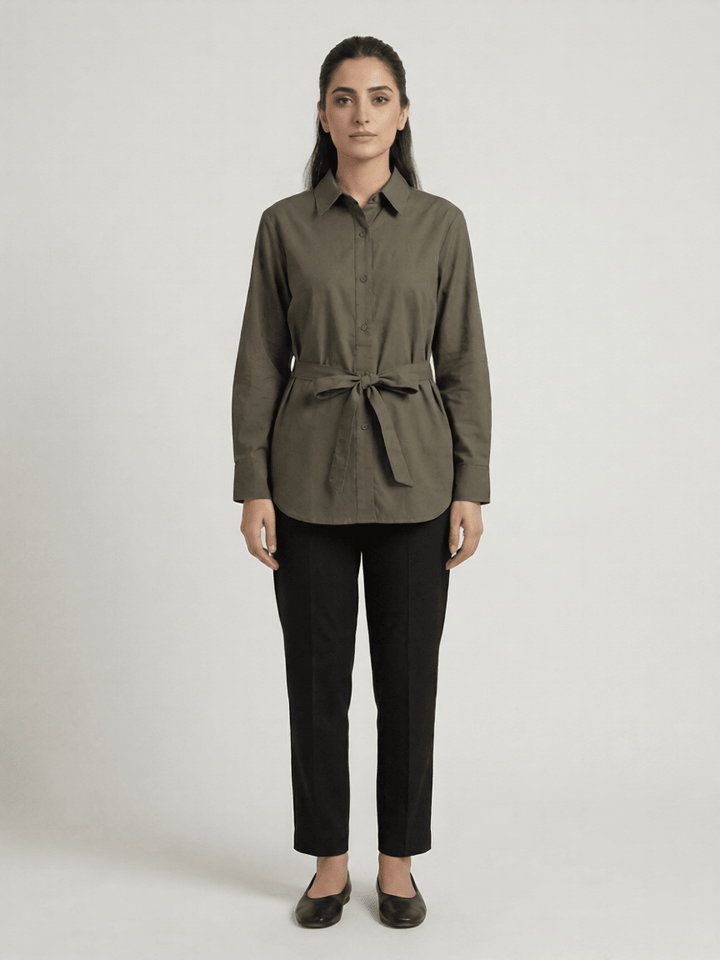 The Architectural Tie - Waist Shirt - The BNW Studio