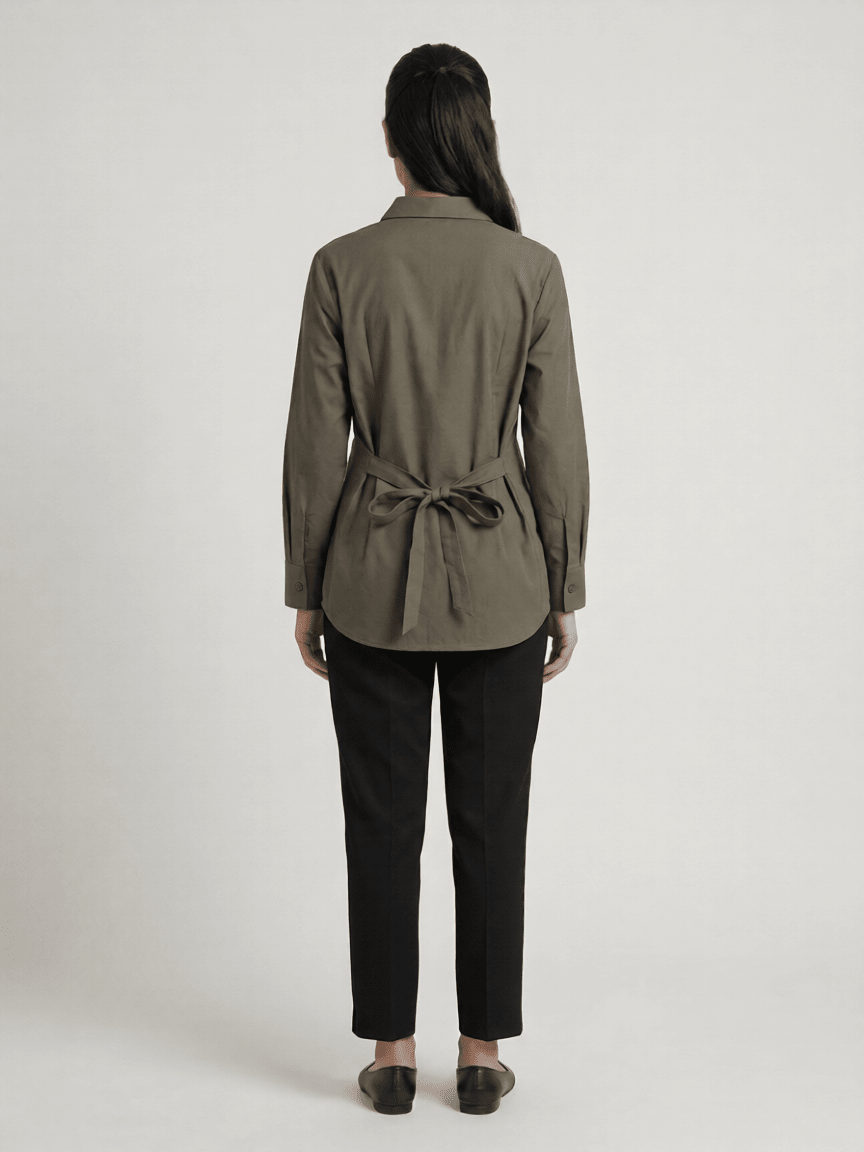 The Architectural Tie - Waist Shirt - The BNW Studio
