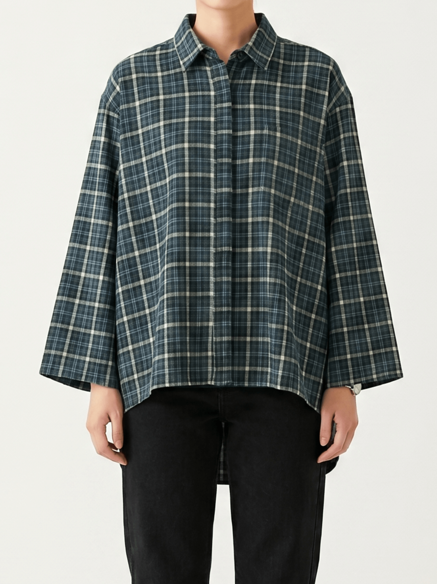 The Grid Boxy Shirt - The BNW Studio